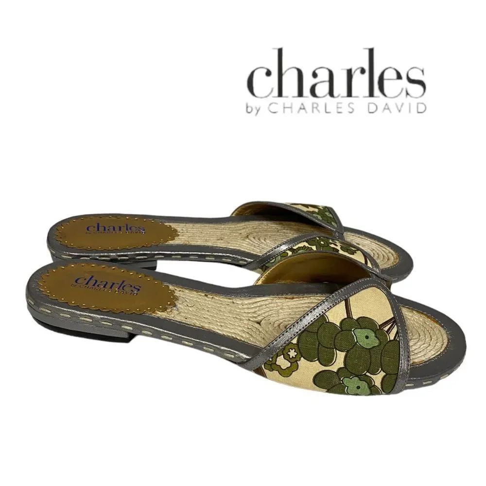 Charles by Charles David Natty Floral Slide Women's Sandals 8